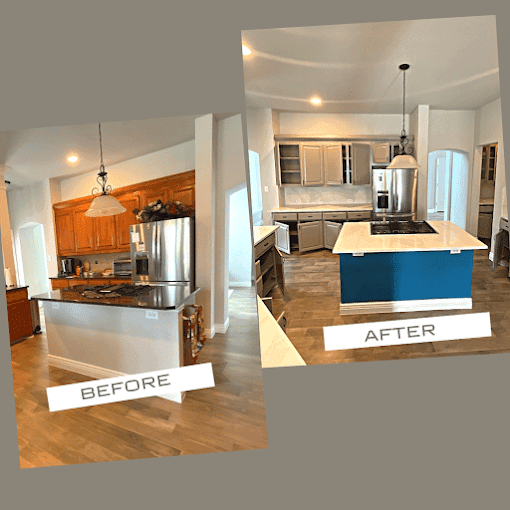 White Chooz Painters logo with blue background placeholder for paintig company logos