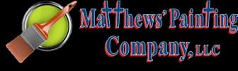 This is an image from Matthews’ Painting Company LLC, located in Indiana. The logo for Matthews’ Painting Company LLC features a paintbrush graphic with bold lettering, representing professional residential and commercial painting services.