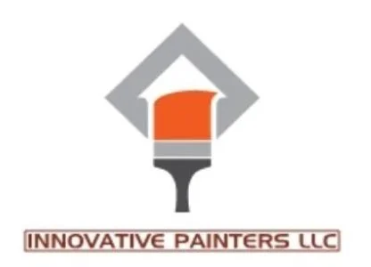 This is an image from Innovative Painters LLC, located in Pennsylvania. The logo for Innovative Painters LLC features a stylized paintbrush forming a house shape with orange and gray elements above the company name.