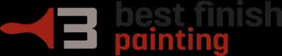 This is an image from Best Finish Painting, located in Minnesota. The logo for Best Finish Painting features bold black and red lettering with a stylized paintbrush graphic.