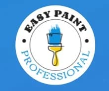 This is an image from Easy Paint Professional, located in Massachusetts. The logo for Easy Paint Professional features a blue paint bucket with a yellow paint roller inside a circular badge and bold text reading “Easy Paint Professional.