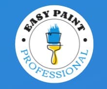 This is an image from Easy Paint Professional, located in Massachusetts. The logo for Easy Paint Professional features a blue paint bucket with a yellow paint roller inside a circular badge and bold text reading “Easy Paint Professional.