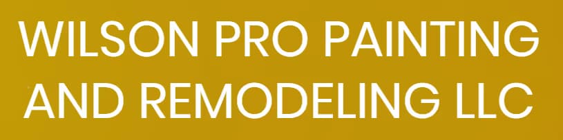 Logo for Wilson Pro Painting and Remodeling, a painting company in Clarksville, Tennessee. The image shows the Wilson Pro Painting and Remodeling wordmark.