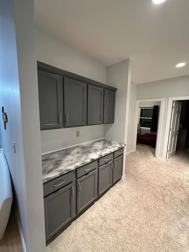 White Chooz Painters logo with blue background placeholder for paintig company logos