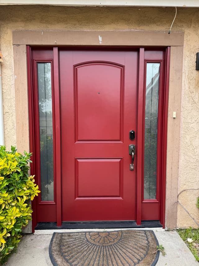 White Chooz Painters logo with blue background placeholder for paintig company logos