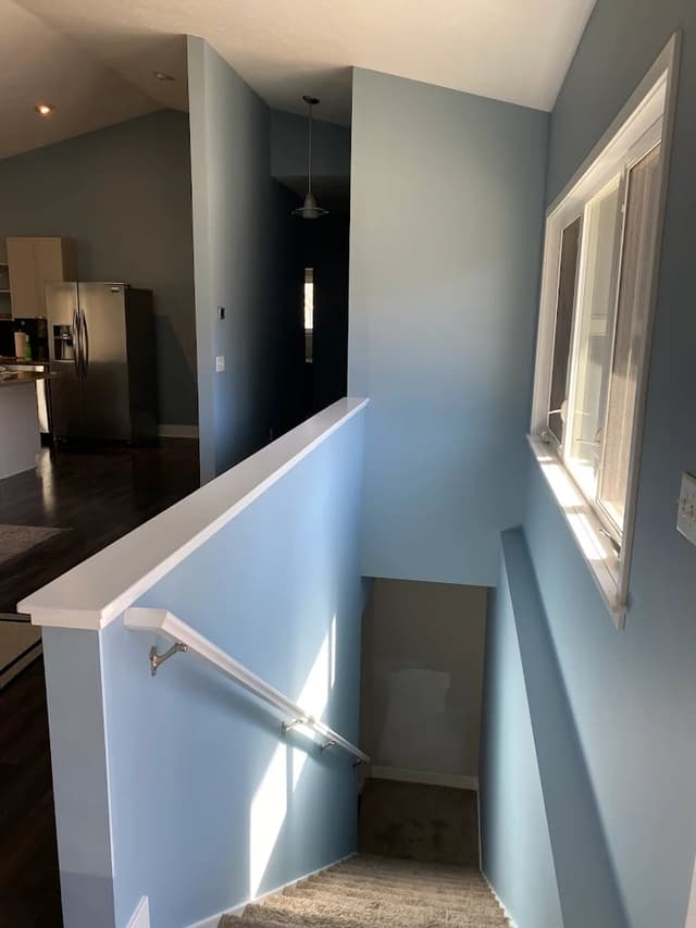 White Chooz Painters logo with blue background placeholder for paintig company logos