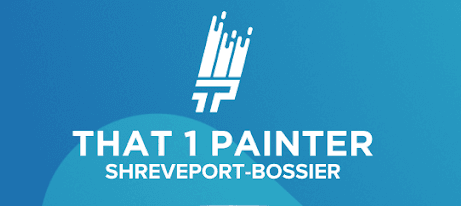 This is an image from That 1 Painter Shreveport-Bossier, located in Louisiana. The logo for That 1 Painter features a bold white stylized ‘T1P’ brushstroke design on a blue gradient background with the text ‘That 1 Painter Shreveport-Bossier’ below.