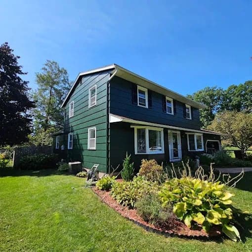 White Chooz Painters logo with blue background placeholder for paintig company logos