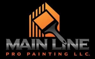 This is an image from Main Line Pro Painting LLC., located in Pennsylvania. The logo for Main Line Pro Painting LLC. features an orange geometric icon combined with a black paintbrush and bold modern text.