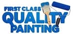 This is an image from First Class Quality Painting LLC, located in Florida. The logo for First Class Quality Painting LLC features bold blue lettering with a paint roller graphic above the company name.