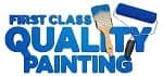 This is an image from First Class Quality Painting LLC, located in Florida. The logo for First Class Quality Painting LLC features bold blue lettering with a paint roller graphic above the company name.
