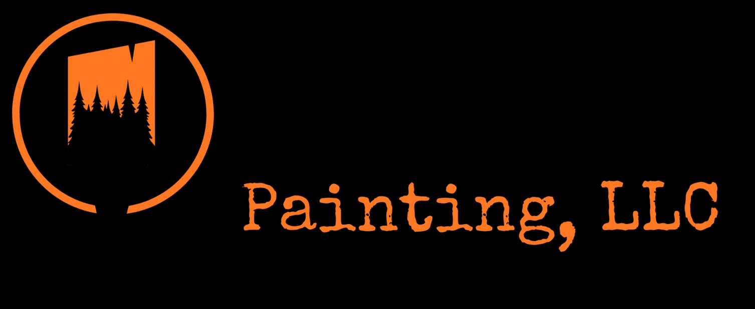 This is an image from Sequoia Painting, located in California. The image shows the logo for Sequoia Painting, LLC, featuring an orange circular emblem with stylized trees and bold orange text on a black background.