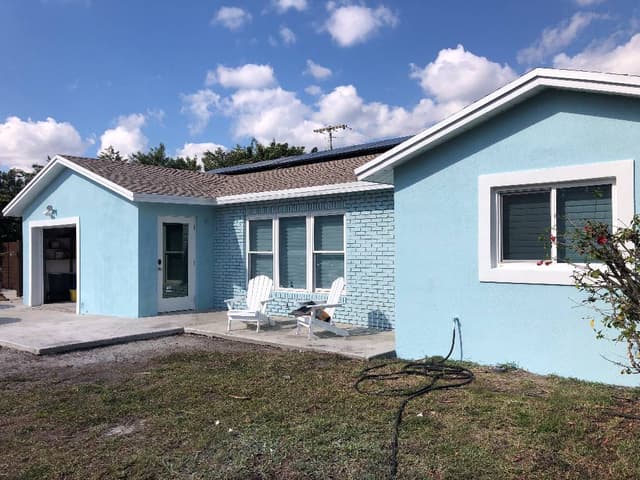 White Chooz Painters logo with blue background placeholder for paintig company logos