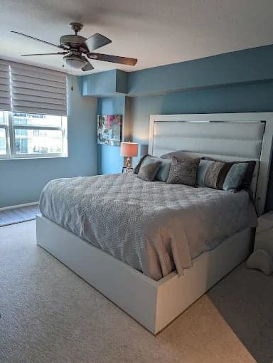 White Chooz Painters logo with blue background placeholder for paintig company logos