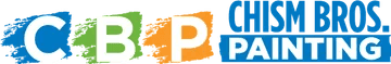 This is an image from Chism Brothers Painting, located in California. The logo for Chism Brothers Painting features colorful block letters spelling CBP with blue text for Chism Brothers Painting.