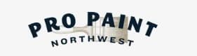 This is an image from Pro Paint Northwest, located in Washington. The image shows the Pro Paint Northwest logo with dark lettering on a light background.