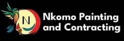 This is an image from Nkomo Painting and Contracting, located in Massachusetts. The logo for Nkomo Painting and Contracting features a circular paint-themed design with green and orange accents and the company name in bold lettering.