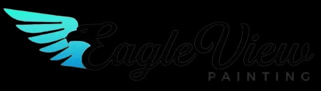 This is an image from Eagle View Painting, located in Maryland. The logo for Eagle View Painting features a stylized teal and blue eagle wing next to elegant black script text spelling the company name.