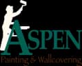 This is an image from Aspen Painting & Wallcovering, located in Pennsylvania. The logo for Aspen Painting & Wallcovering features a stylized letter A with teal company lettering and orange wallcovering text.