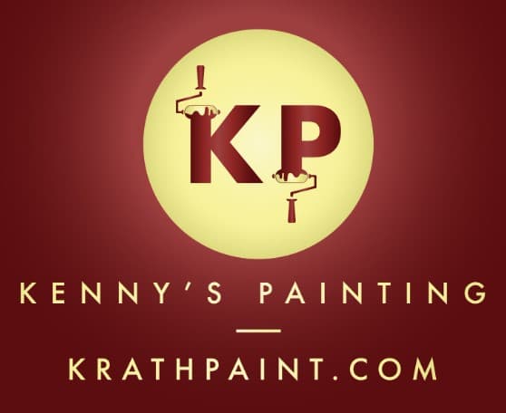 This is an image from Kenny’s Painting LLC, located in Pennsylvania. The logo for Kenny’s Painting LLC features bold red and gold colors with the initials KP styled with paint rollers and the company name below.
