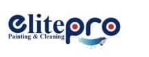 Logo of Elite Pro Painting & Cleaning Inc, featuring a modern font with a blue and red color scheme and a swoosh design element.
