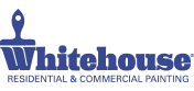 This is an image from Whitehouse Residential & Commercial Painting, located in Kentucky. The logo for Whitehouse Residential & Commercial Painting features a paintbrush icon above the company name with text indicating residential and commercial painting services.
