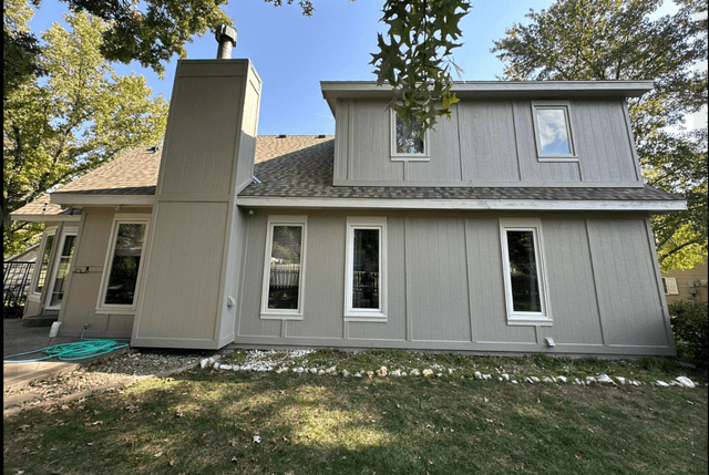 White Chooz Painters logo with blue background placeholder for paintig company logos