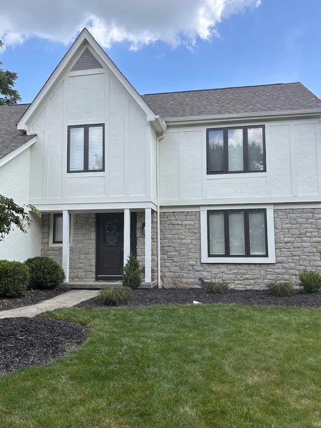 White Chooz Painters logo with blue background placeholder for paintig company logos