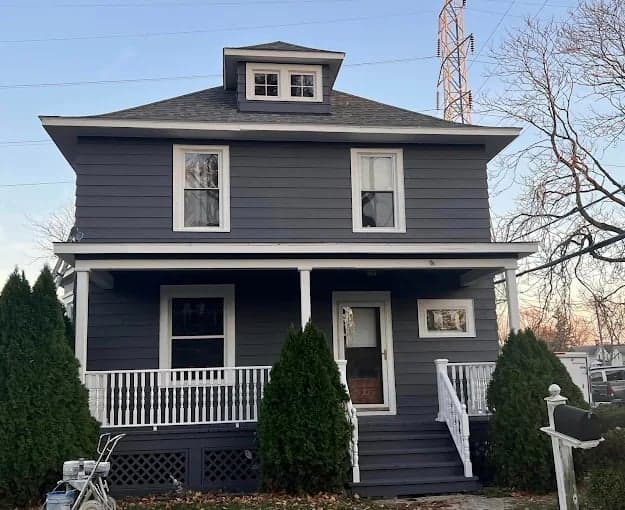 White Chooz Painters logo with blue background placeholder for paintig company logos