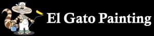 This is an image from El Gato Painting, located in California. The logo for El Gato Painting features a cartoon-style cat character holding painting tools alongside bold company lettering.