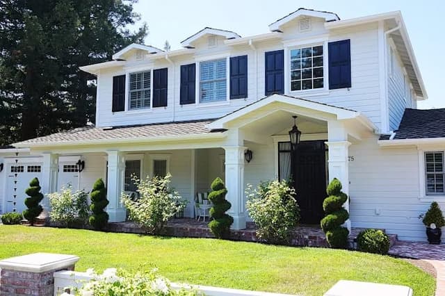 White Chooz Painters logo with blue background placeholder for paintig company logos