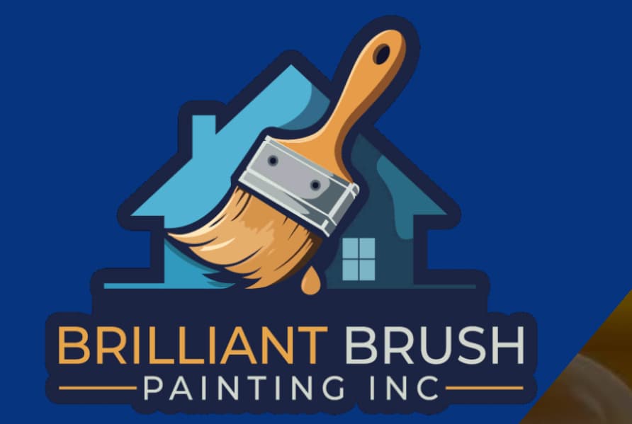 This is an image from Brilliant Brush Painting Inc, located in California. The logo for Brilliant Brush Painting Inc features a stylized paintbrush over a house icon with bold modern lettering, representing professional residential painting services.