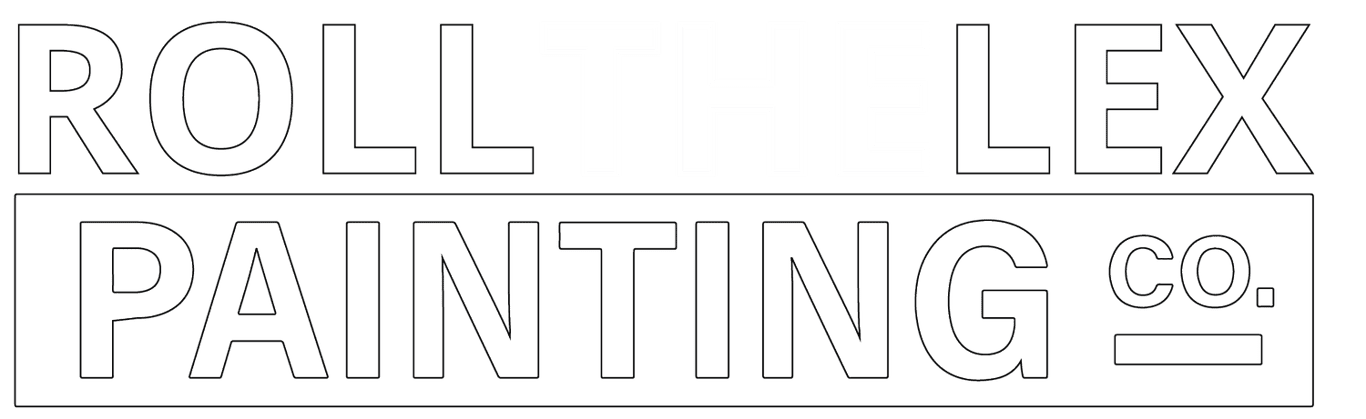 This is an image from RollTheLex Painting LLC, located in Kentucky. The logo for RollTheLex Painting LLC features bold black-and-white lettering with the company name enclosed in a rectangular frame.