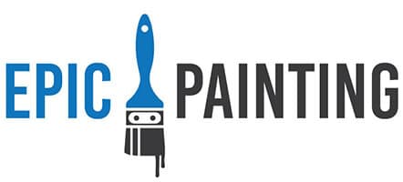 This is an image from Epic Painting, located in Tennessee. The logo for Epic Painting features bold black and blue text with a stylized paintbrush graphic forming the letter ‘I,’ symbolizing professional painting services.