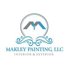 This is an image from Makley Painting LLC, located in Ohio. The logo for Makley Painting LLC features a stylized mountain and paintbrush icon with clean blue tones representing professional interior and exterior painting services.
