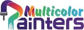 This is an image from Multicolor Painters LLC, located in Pennsylvania. The logo for Multicolor Painters LLC features colorful gradient text with a paint roller graphic and multicolored design elements.