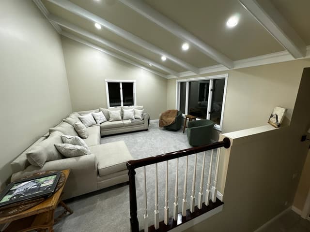 White Chooz Painters logo with blue background placeholder for paintig company logos