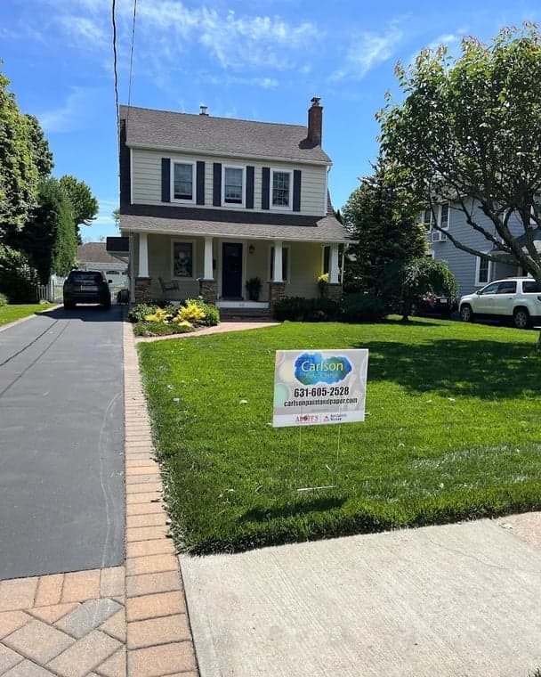 White Chooz Painters logo with blue background placeholder for paintig company logos