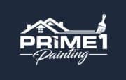 This is an image from Prime 1 Painting, located in Pennsylvania. The logo for Prime 1 Painting features white text with a house and paintbrush icon on a dark background.