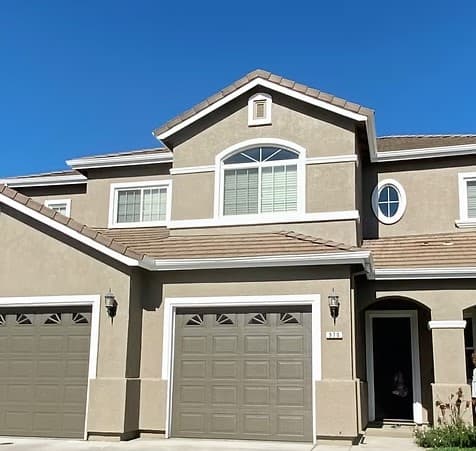 White Chooz Painters logo with blue background placeholder for paintig company logos