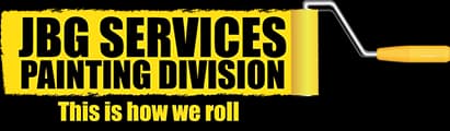 Logo for JBG Services, Painting Division in Leland, North Carolina. The image shows the company’s branded painting-service design.