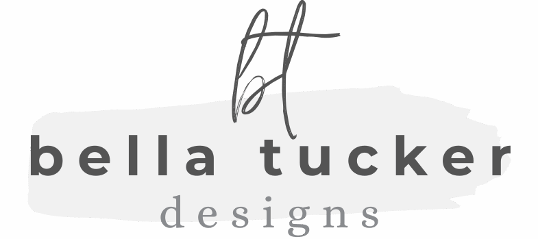Logo for Bella Tucker Designs in Franklin, Tennessee. The image shows the company’s branded painting-service design.