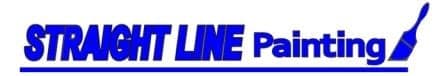 This is an image from Straight Line Painting LLC, located in New Mexico. The logo for Straight Line Painting LLC features bold blue text with a stylized paintbrush design at the end, emphasizing precision and professionalism.