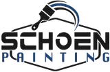This is an image from Schoen Painting LLC, located in Ohio. The image shows the company’s logo featuring bold lettering with a stylized house roofline graphic in a clean professional design.