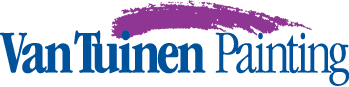 This is an image from Van Tuinen Painting Inc, located in Michigan. The logo for Van Tuinen Painting Inc features blue lettering with a purple paint stroke graphic above the company name.