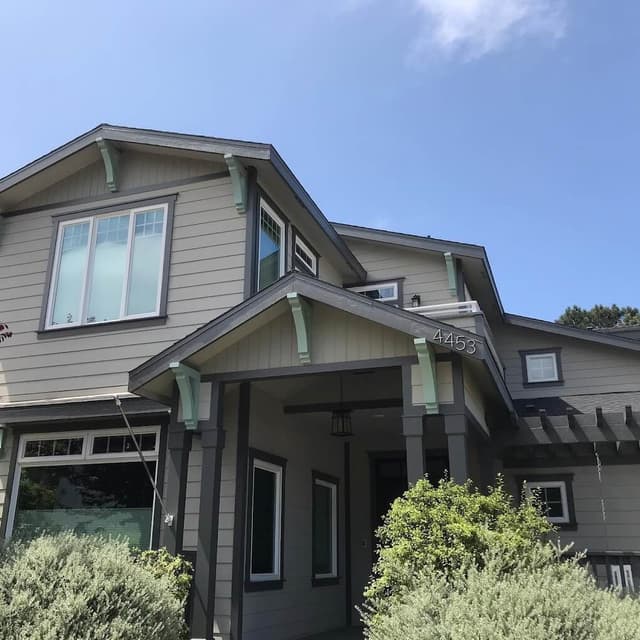 White Chooz Painters logo with blue background placeholder for paintig company logos