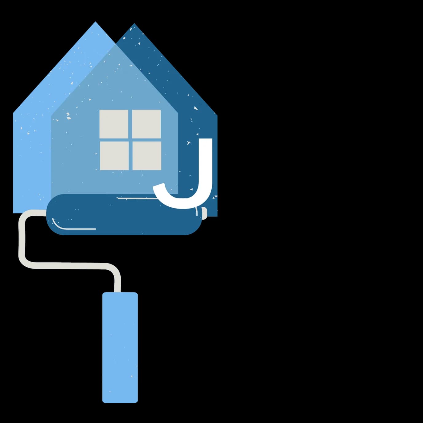 This is an image from Japhet’s Painting Company of San Diego, located in California. The logo for Japhet’s Painting Company of San Diego features a blue house graphic integrated with a paint roller, symbolizing professional residential painting services.