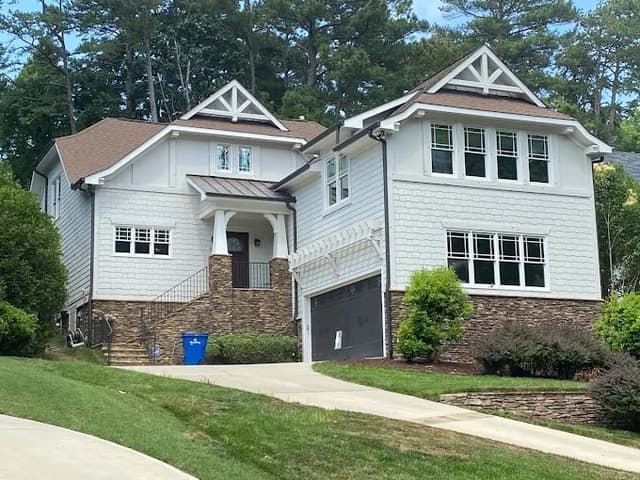 White Chooz Painters logo with blue background placeholder for paintig company logos