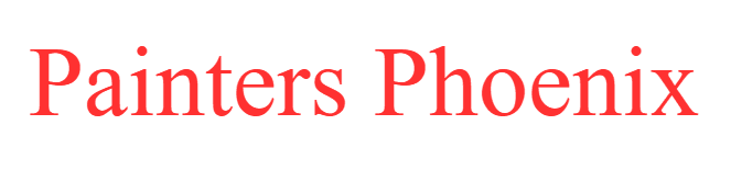 This is an image from Painters Phoenix, located in Arizona. The logo for Painters Phoenix features simple red text displaying the painting company name.