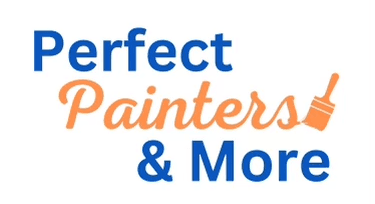 This is an image from Perfect Painters & More, located in Maryland. The logo for Perfect Painters & More features blue and orange text with a paintbrush icon integrated into the design, representing professional painting services.